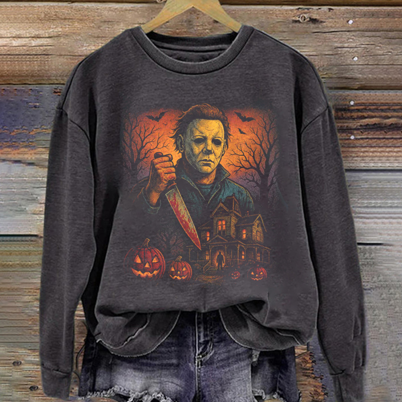 Halloween Retro Scary Movie Sweatshirt