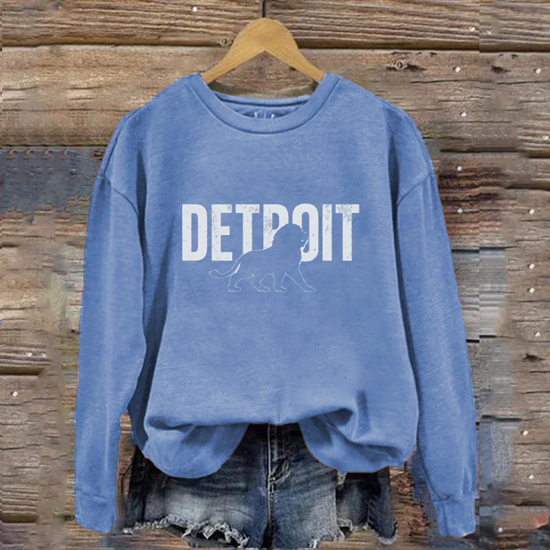 Detroit Retro Football Sweatshirt