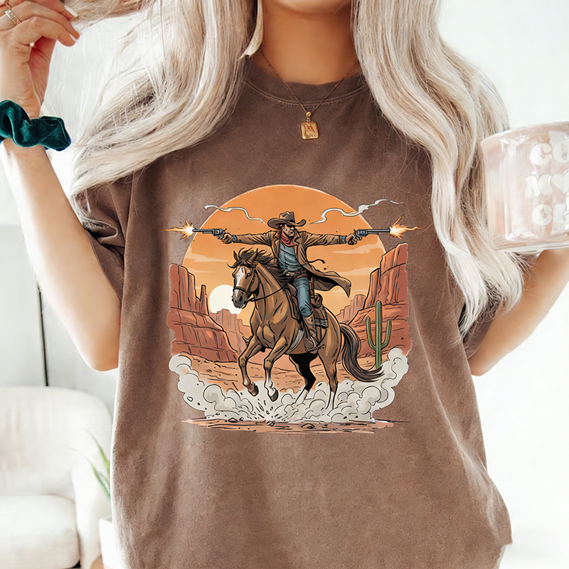 Lone Gunslinger Cowboy T-shirt
