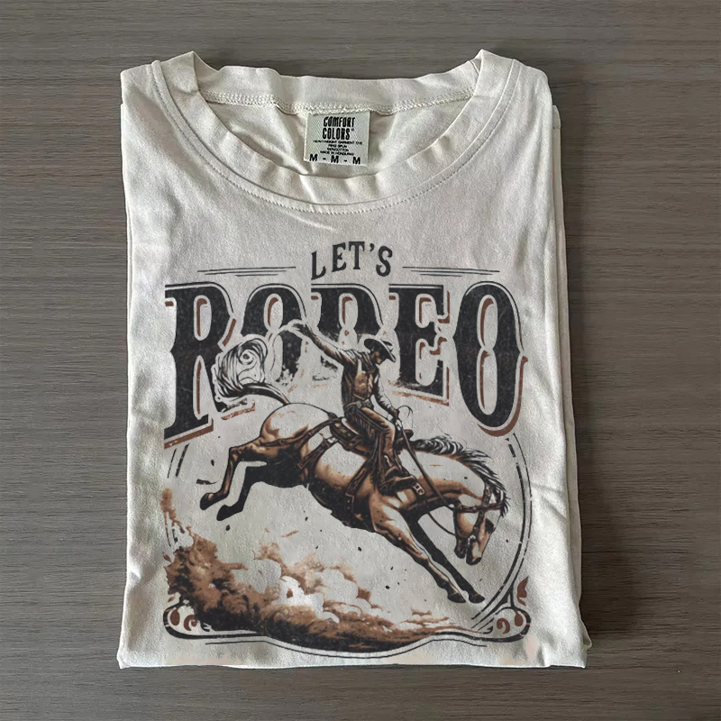 Let's Rodeo Western Cowgirl T-Shirt