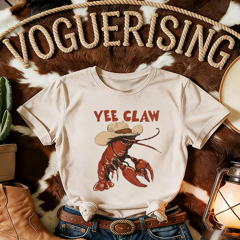 Western Beach Lobster Cowboy T-shirt
