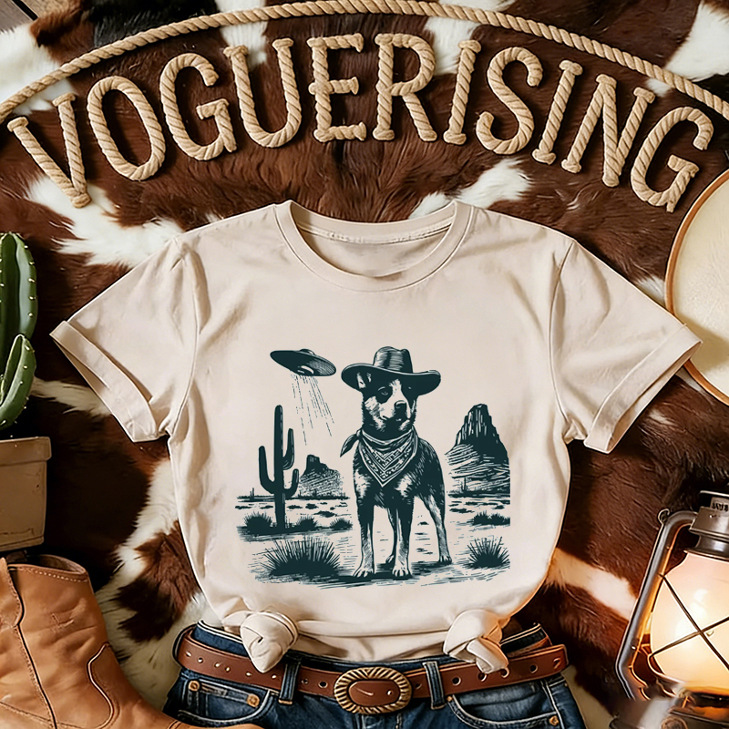 Western Cowboy Australian Cattle Dog T-shirt