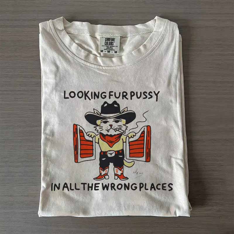 Western Cowboy Cat T-shirt