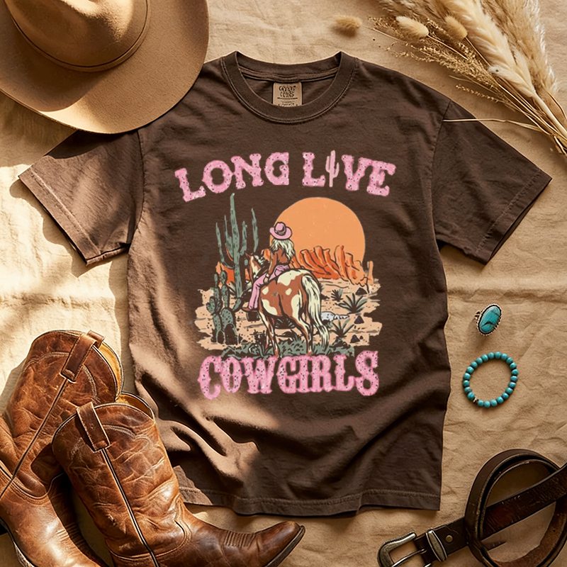 Long Live Cowgirls Vintage Boho T-shirt