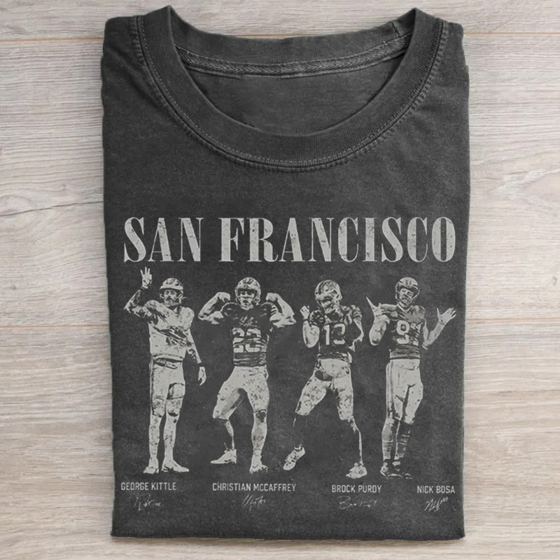 San Francisco Retro Football T-shirt
