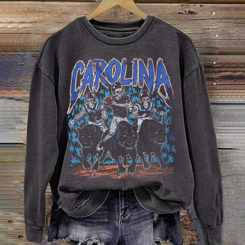 Carolina Retro Football Sweatshirt