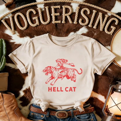 Vintage Cowgirl Hell Cat T-shirt