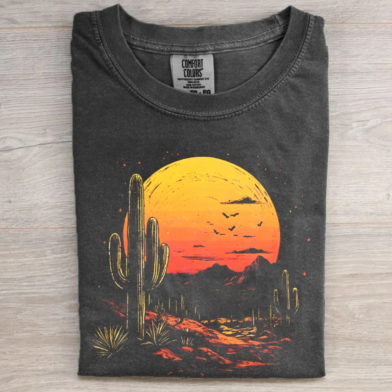 Vintage Western Desert Sunset T-shirt