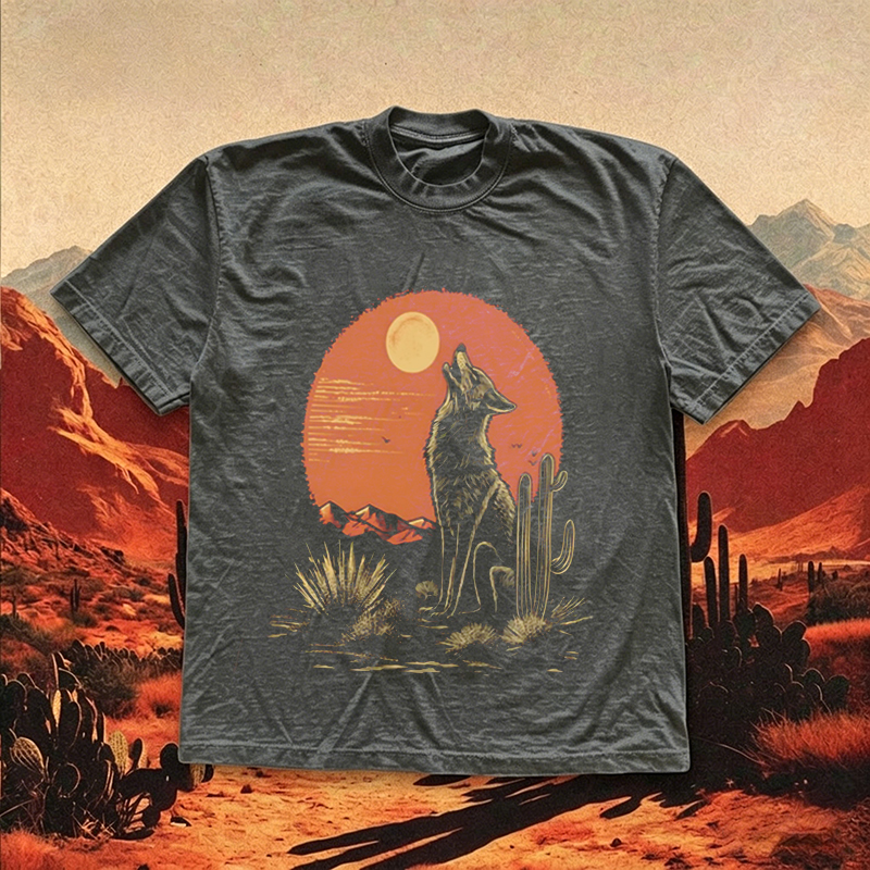 Desert Coyote Howling T-shirt