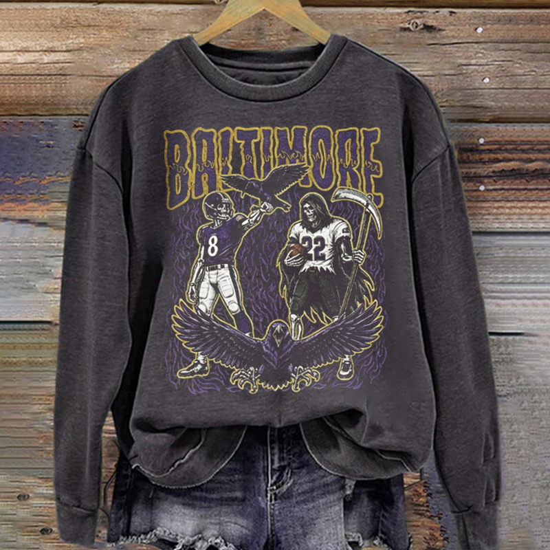 Baltimore Retro Football Sweatshirt