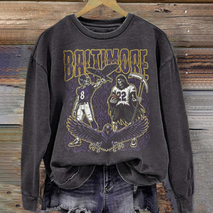 Baltimore Retro Football Sweatshirt