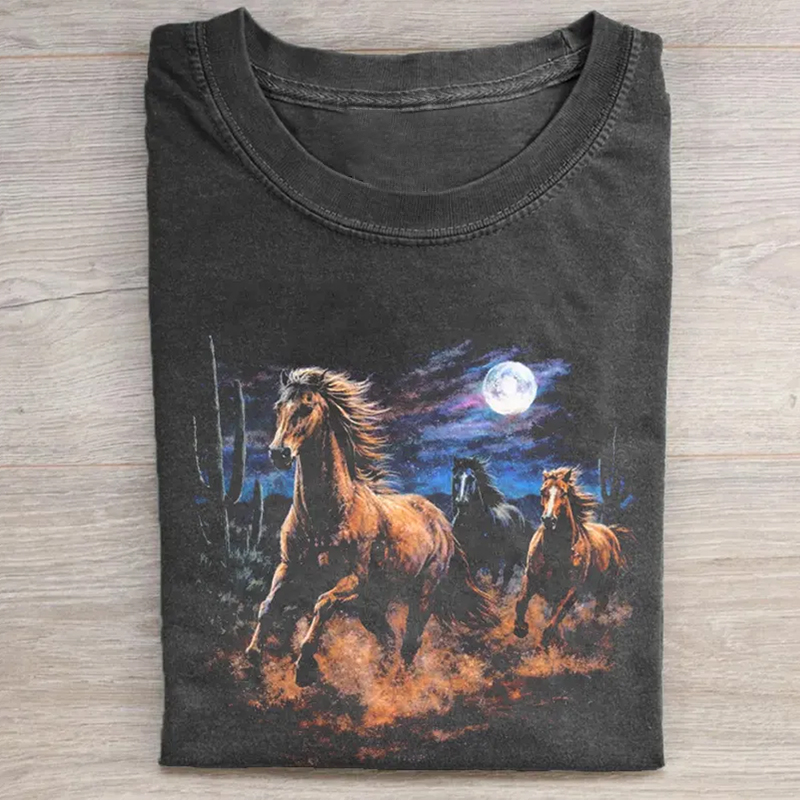 Desert Western Wild Horses T-shirt