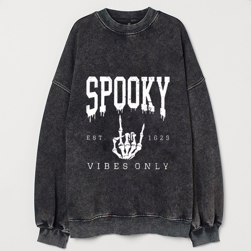Halloween Retro Skeleton Hand Sweatshirt