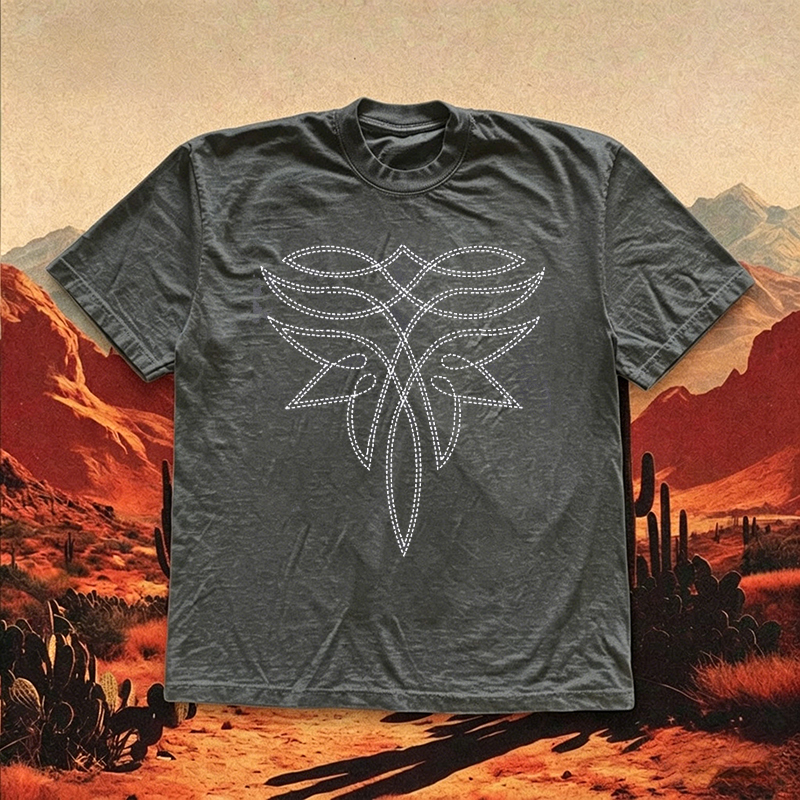 Western Cowgirl Boot Stitch T-shirt