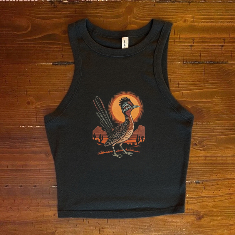 Western Vintage Desert Roadrunner Tank Top