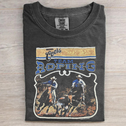 Vintage 90s Team Roping Rodeo Western T-shirt