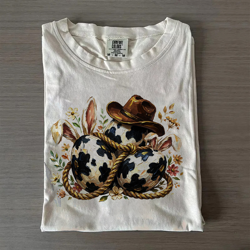 Western Easter Cowboy Bunny T-Shirt