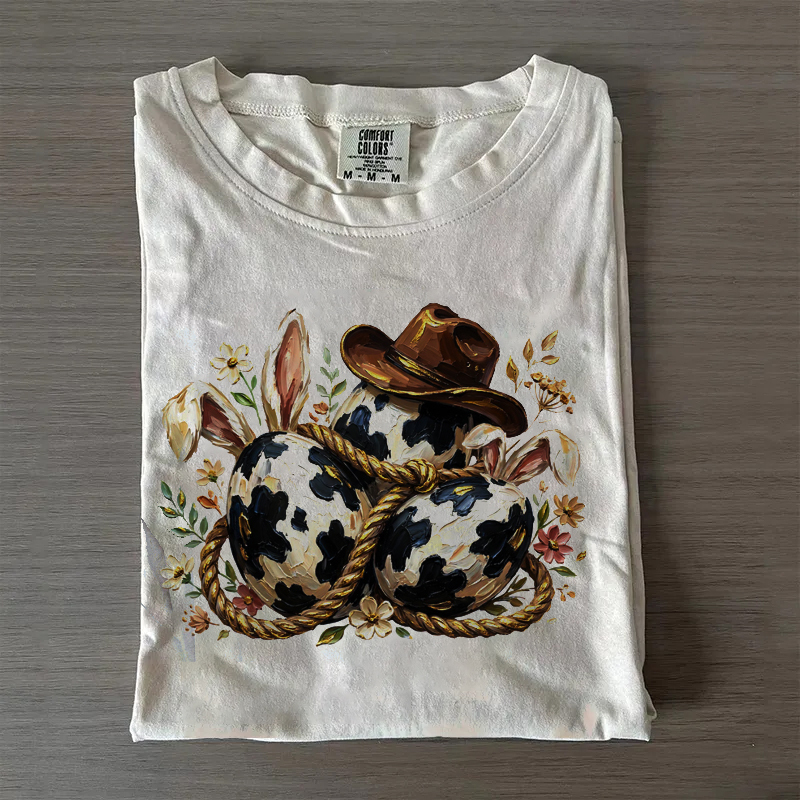 Western Easter Cowboy Bunny T-Shirt