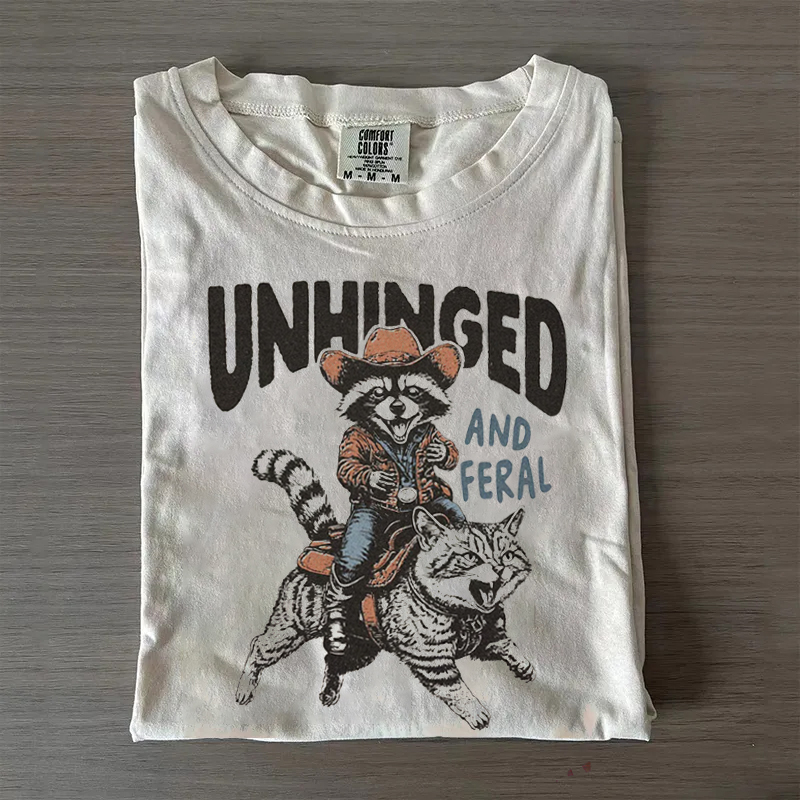 Funny Raccoon Cowboy T-Shirt