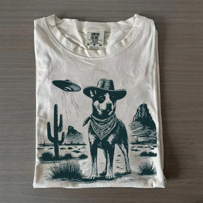 Western Vintage Heeler UFO T-shirt