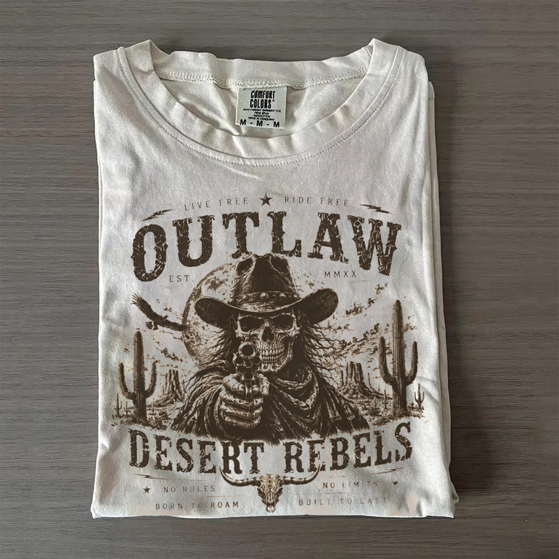Vintage Cowboy Skeleton Western T-shirt