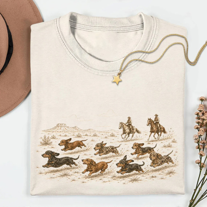 Vintage Dachshund Western T-shirt