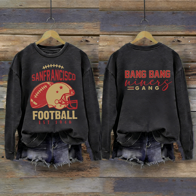San Francisco Retro Football Sweatshirt