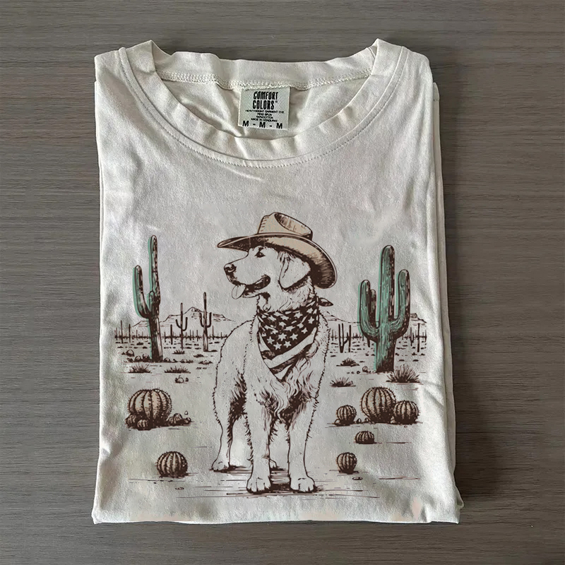 Golden Retriever Western Cowboy T-Shirt