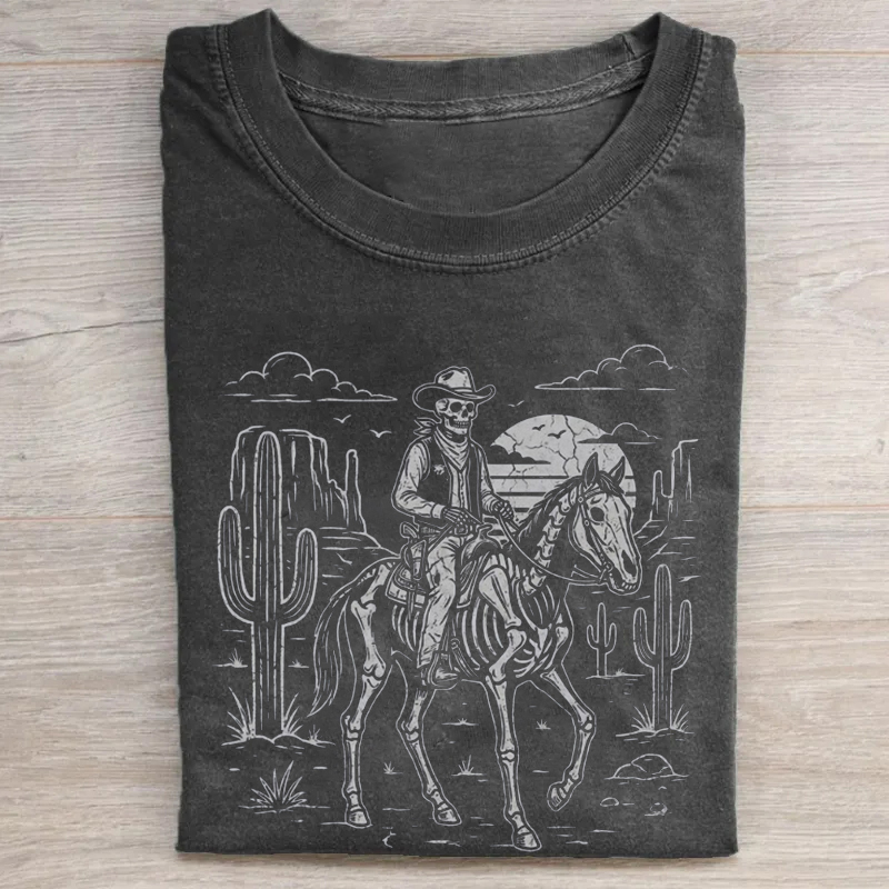 Vintage Cowboy Skeleton T-shirt