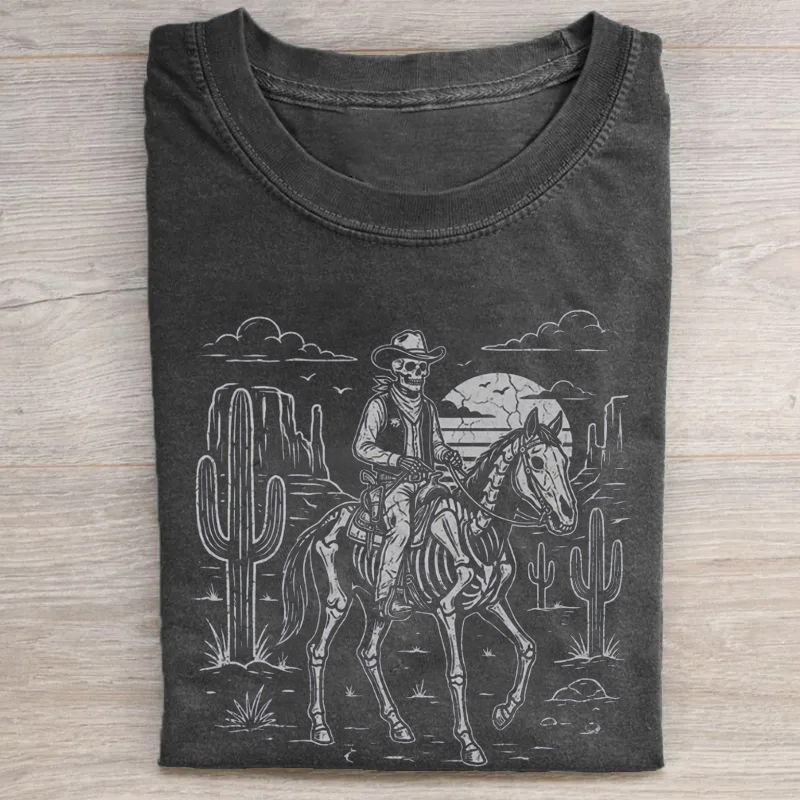 Vintage Cowboy Skeleton T-shirt