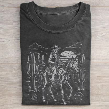 Vintage Cowboy Skeleton T-shirt