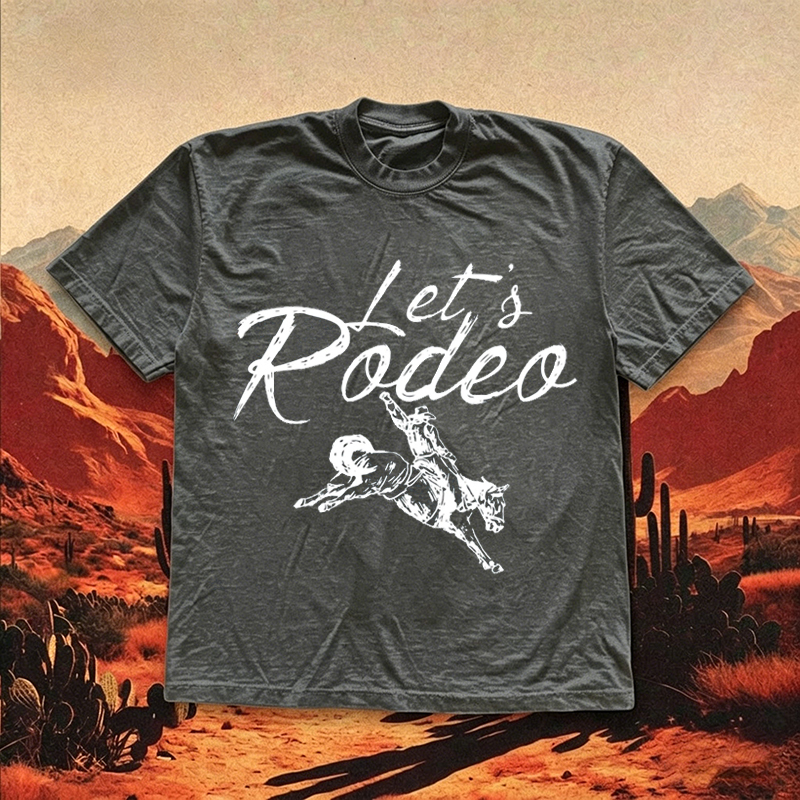 Let’s Rodeo Western Cowgirl T-shirt