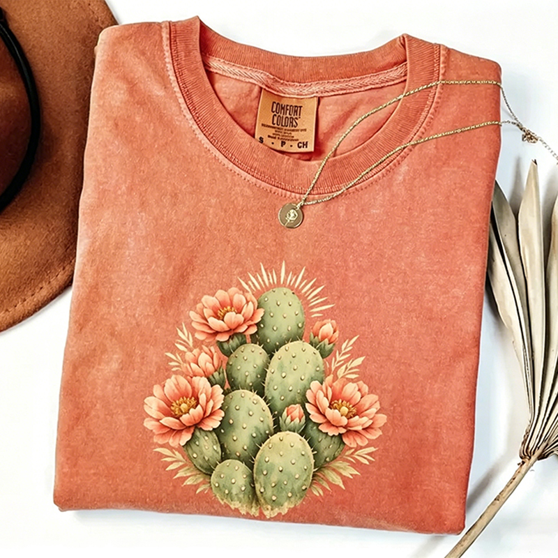 Western Cactus Flower T-shirt