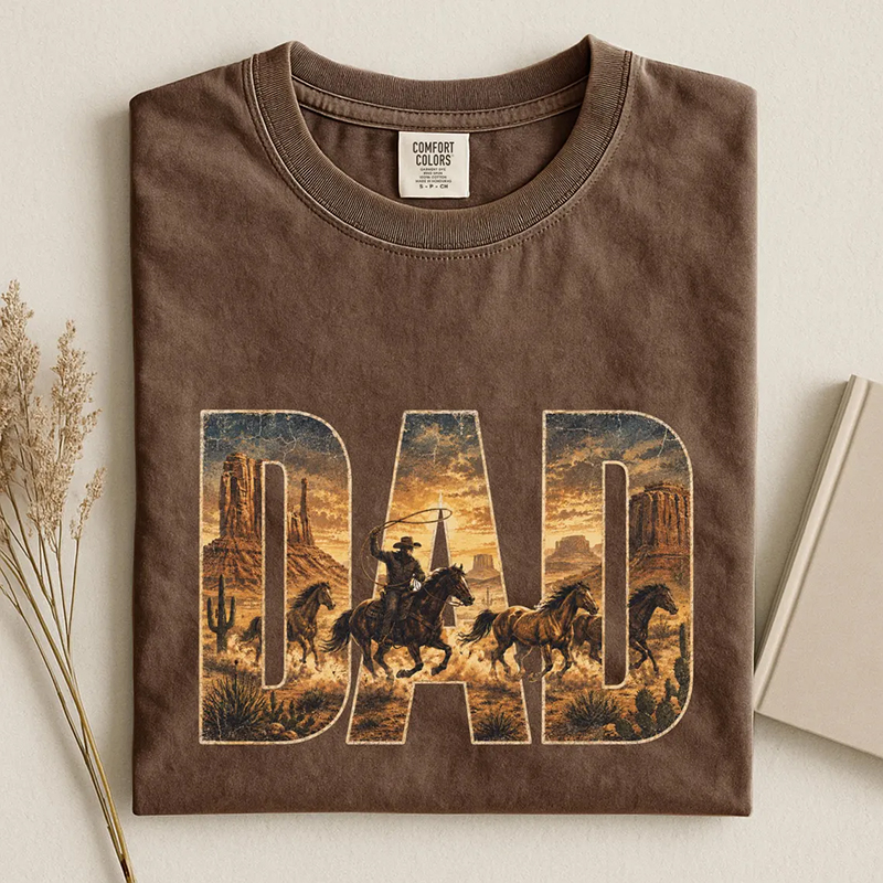 Western Cowboy Dad T-shirt