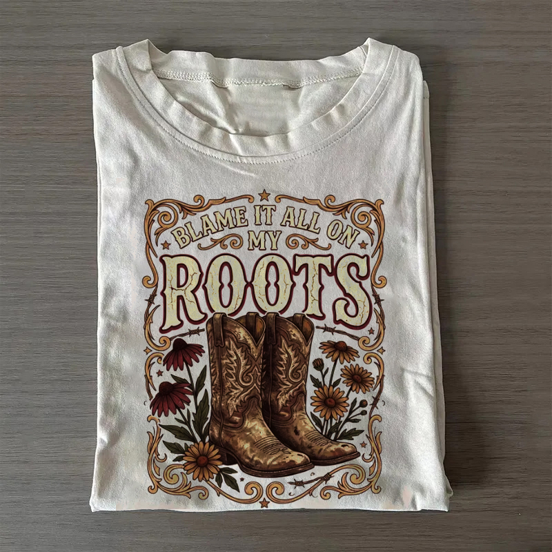 Vintage Western Cowboy Boots Country Music T-Shirt
