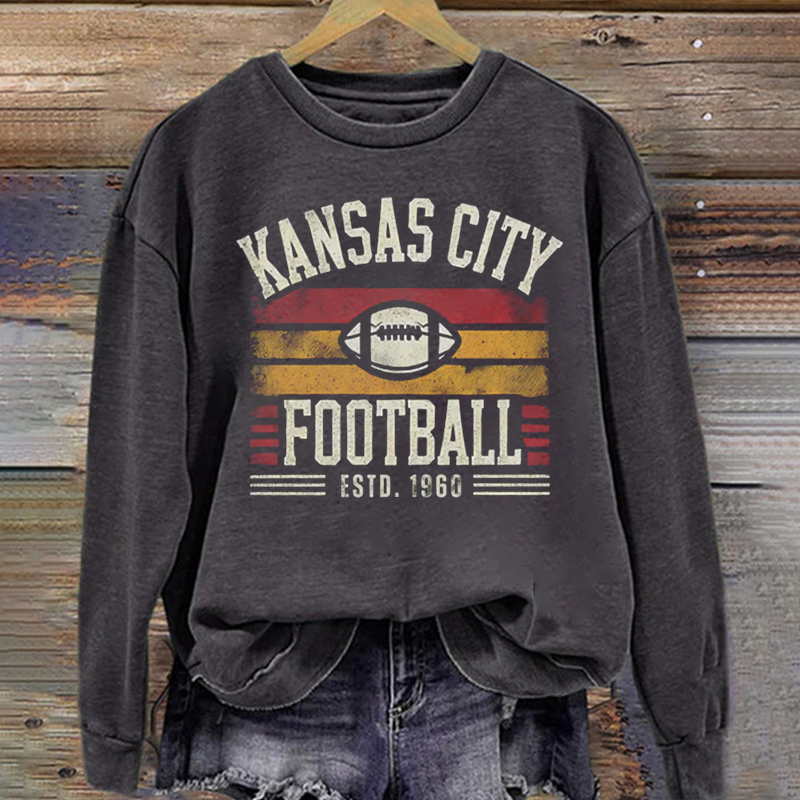 Kansas City Retro Football Sweatshirt