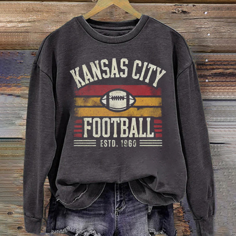 Kansas City Retro Football Sweatshirt