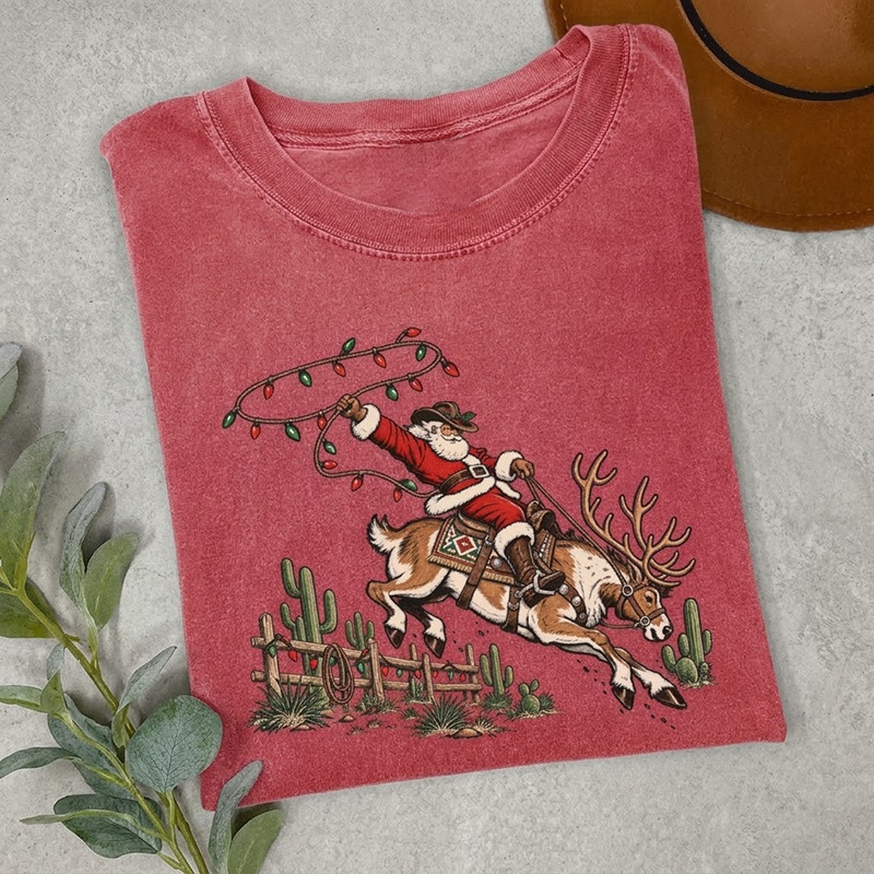 Western Santa Cowboy T-shirt