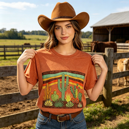 Western Desert Cactus T-shirt