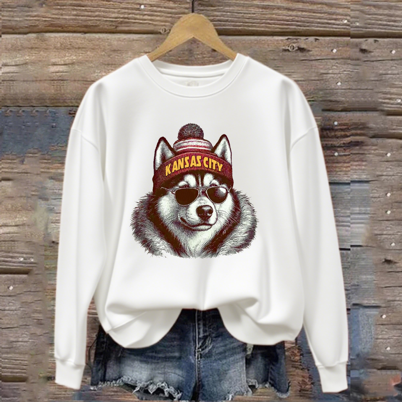 Kansas City Retro Football Sweatshirt