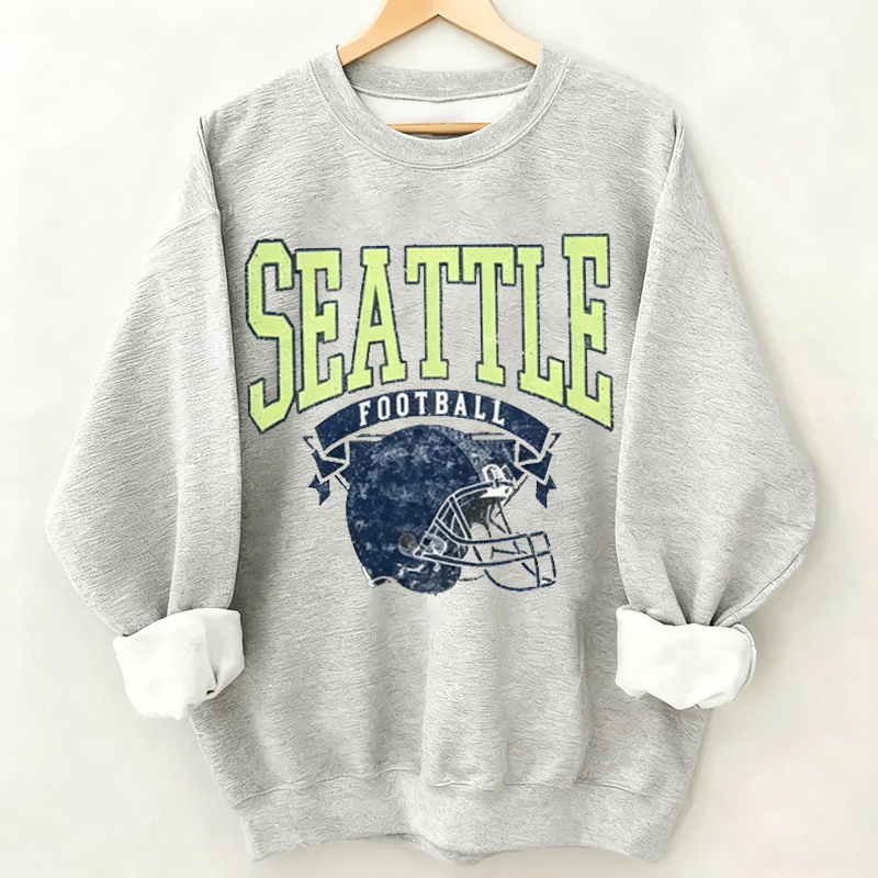 Seattle Retro Football Sweatshirt