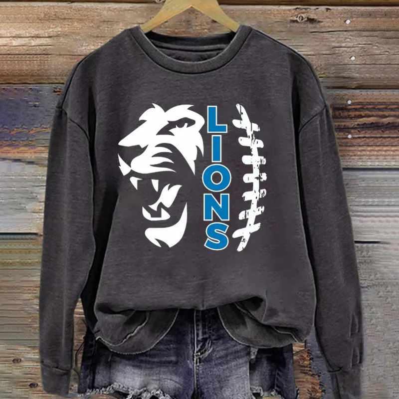 Detroit Retro Football Sweatshirt