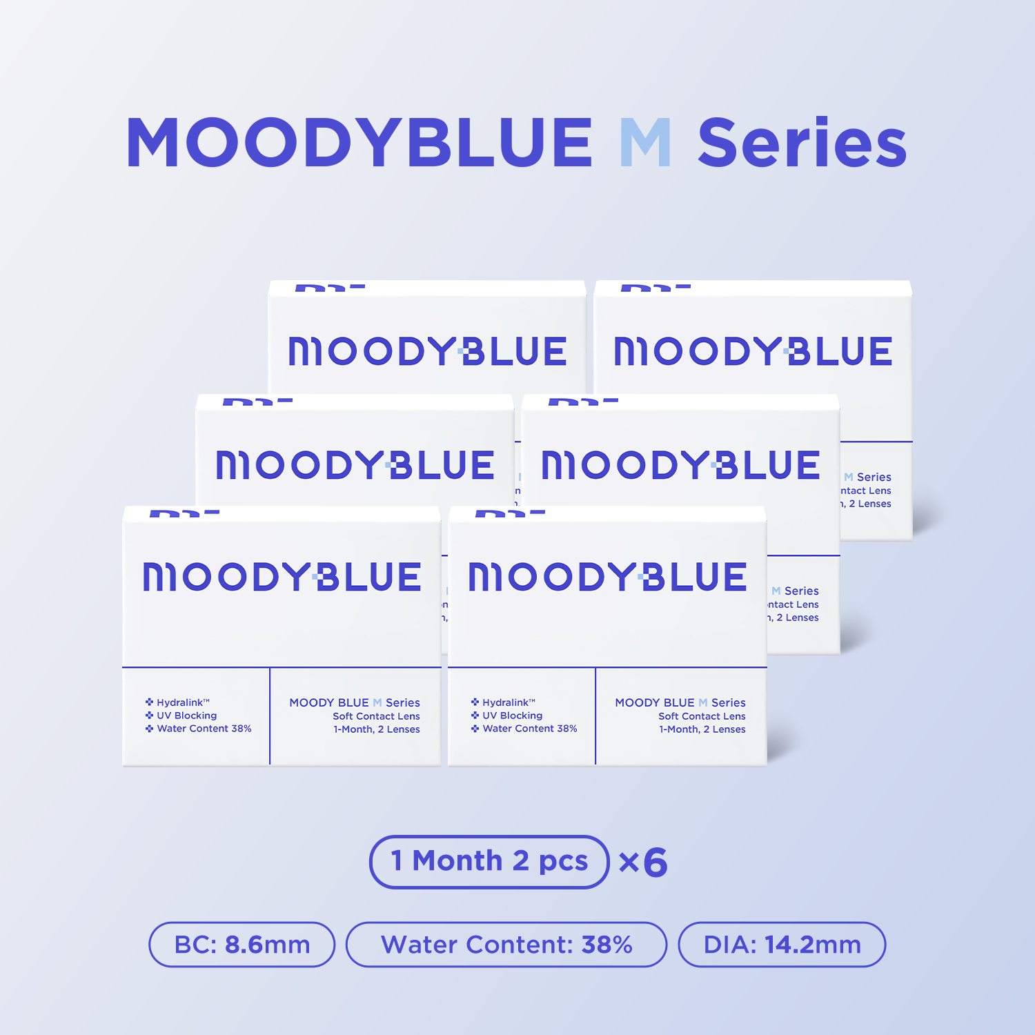 moodyPlus M Series Monthly Contacts, 2 pcs, 6 packs-moodylenses