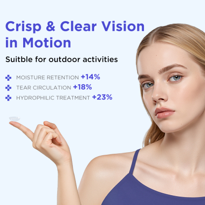 moody BLUE S Series Clear Contacts (Silicone Hydrogel) | 1 Month, 3 pcs