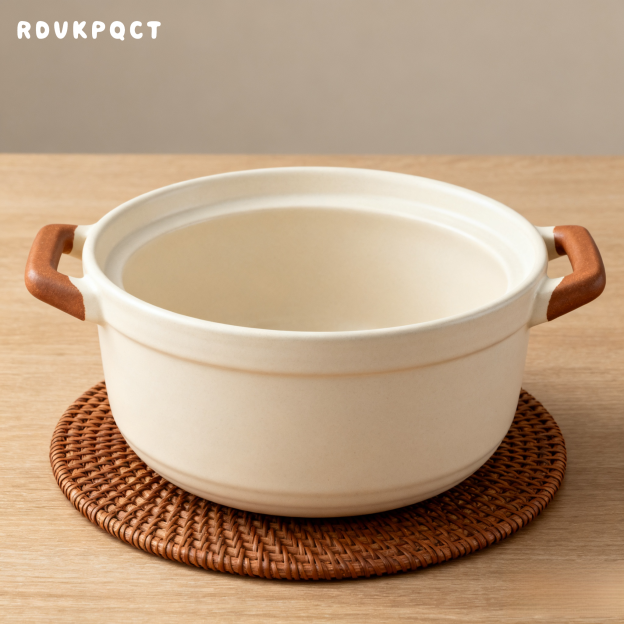 Keramik-Haushaltskasserolle mit Doppelgriff