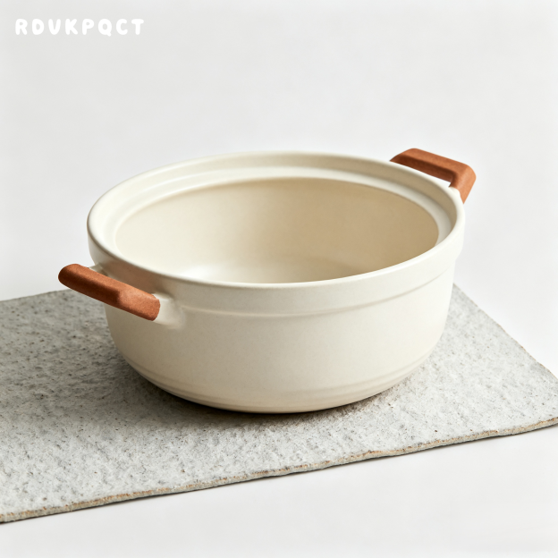 Keramik-Haushaltskasserolle mit Doppelgriff