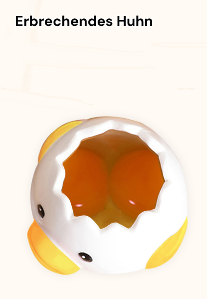 Eiweiß und Eigelb sauber getrennt