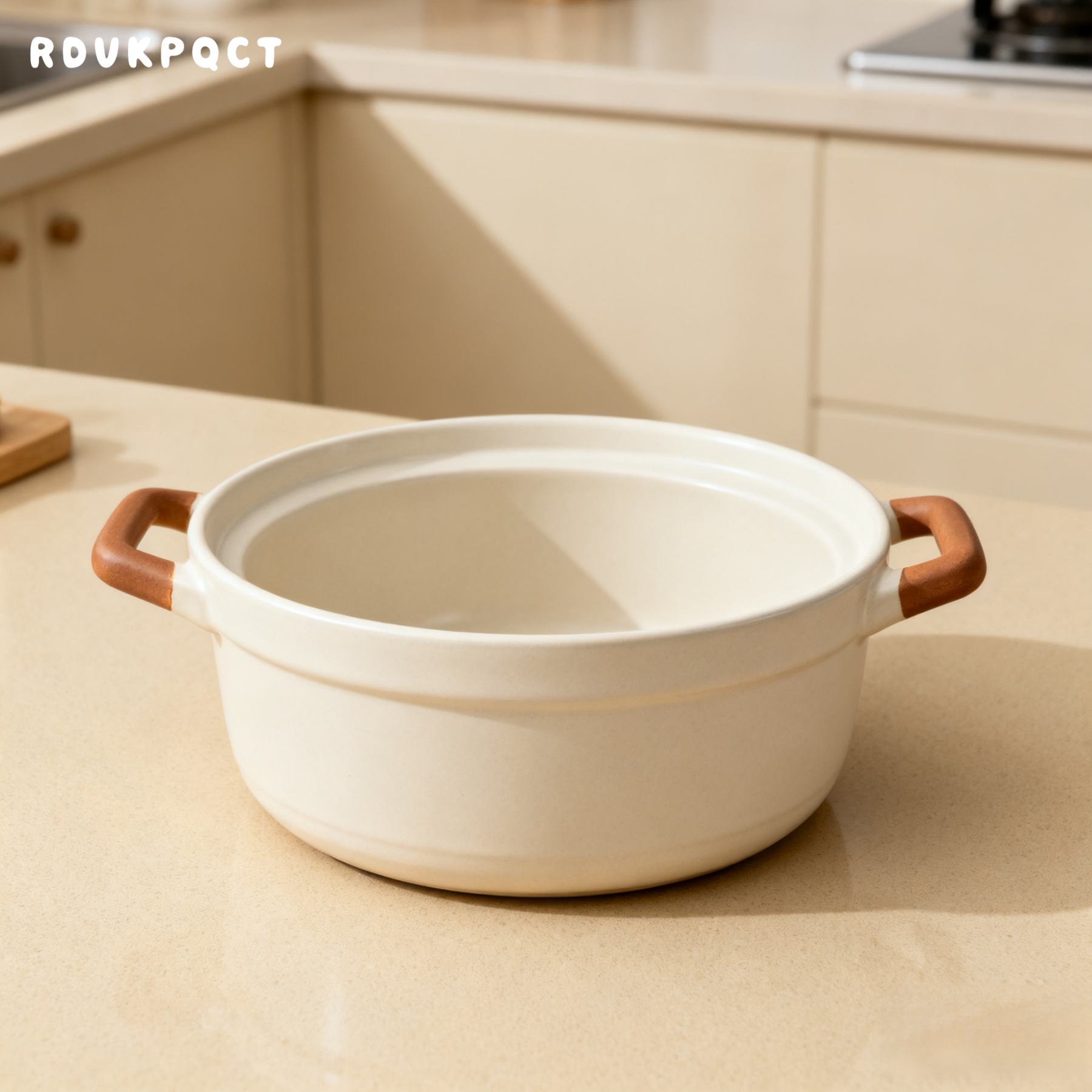 Keramik-Haushaltskasserolle mit Doppelgriff