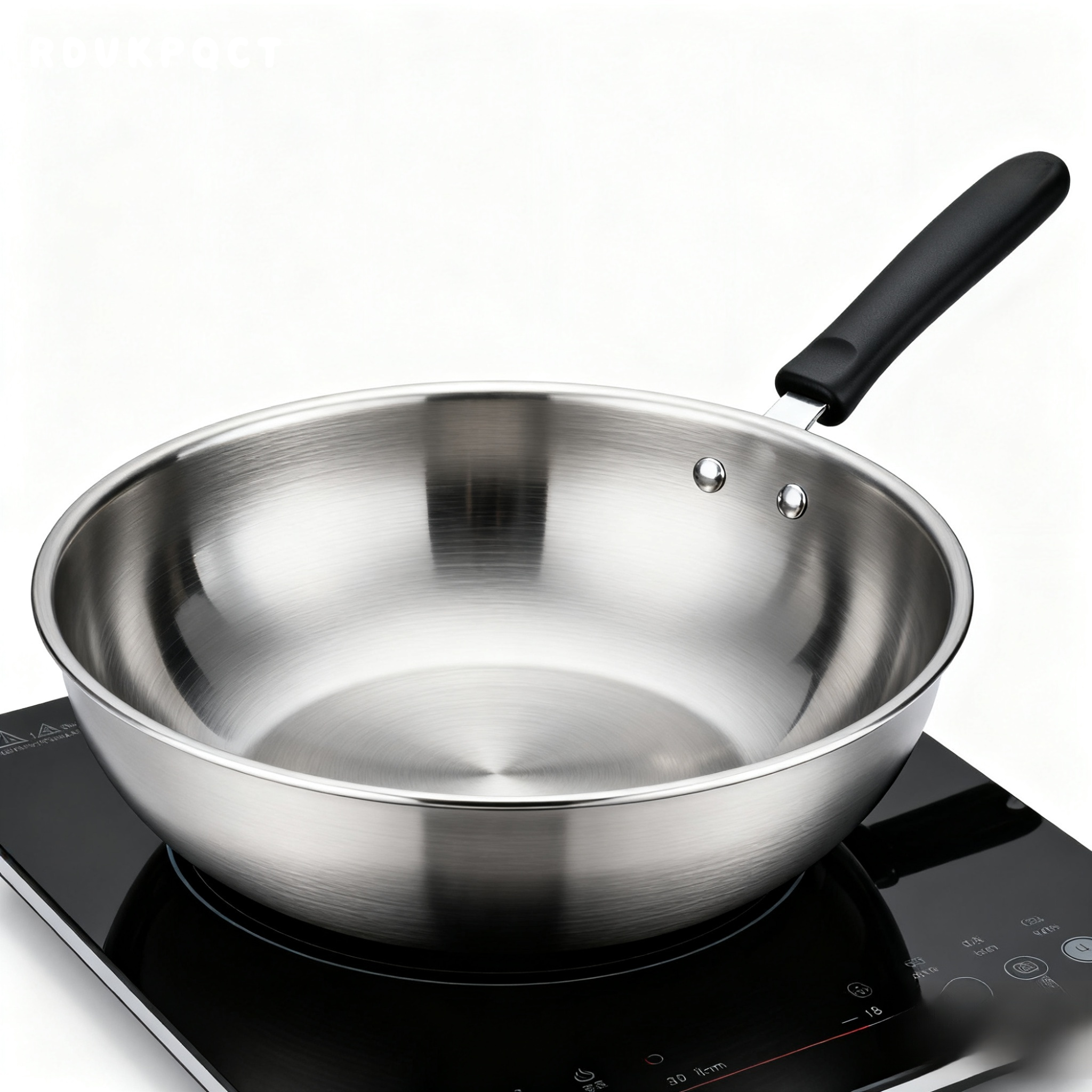 Topf aus Edelstahl 316, unbeschichteter Kochtopf mit rundem Boden