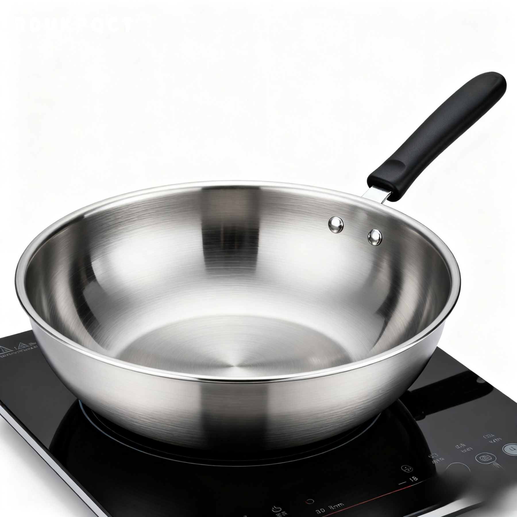 Topf aus Edelstahl 316, unbeschichteter Kochtopf mit rundem Boden